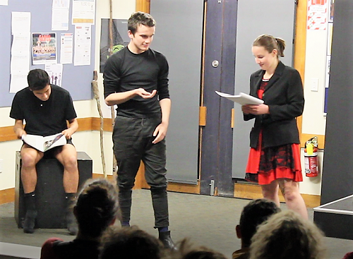 Gabe, Sean and Rebecca in Cagebirds