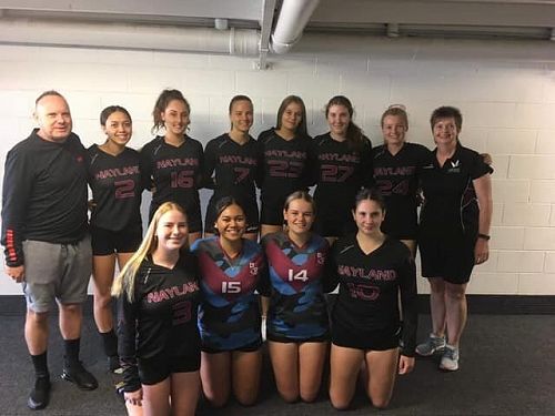 Girls A team with coach Brendan Crichton and manager Moira Raumati.