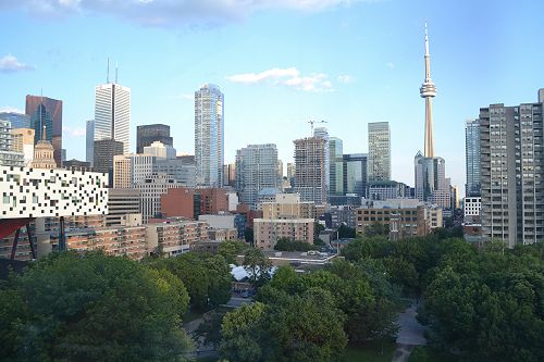 Downtown Toronto, overlooking Grange Park from the Ontario Art Gallery