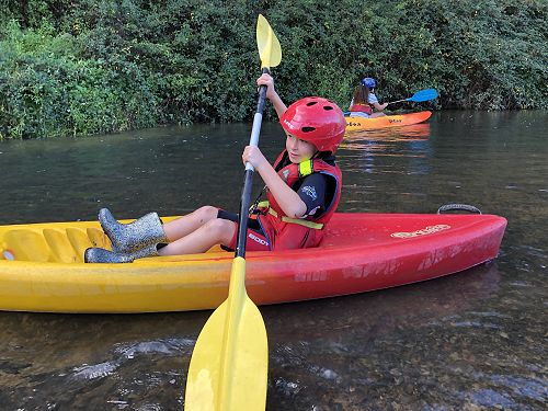 Hunter the brave kayaker
