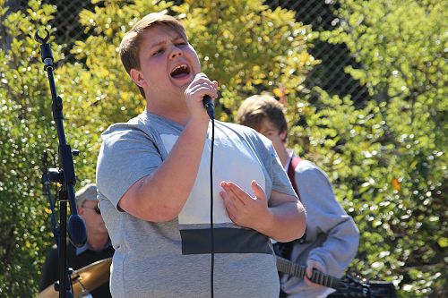 Outdoor Music Concert and Market Stalls