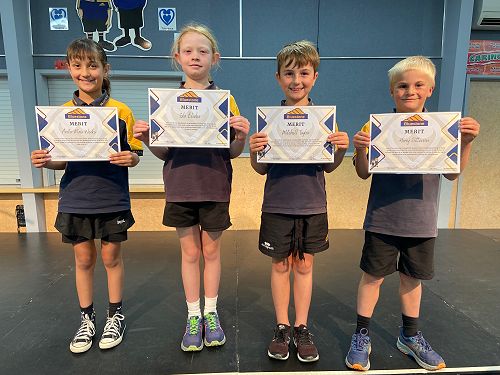 Room 8 Merit Awards - Areta, Isla, Mitchell and Harry