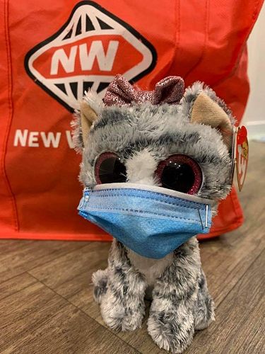 Kiki the cat with mask