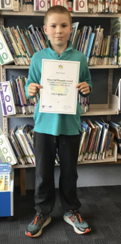 Mana Tai award:  For a student who shows potential and perseveres in all areas of learning