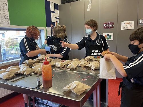 Yr 7/8, cooking with Ronnie and Mrs Marshall