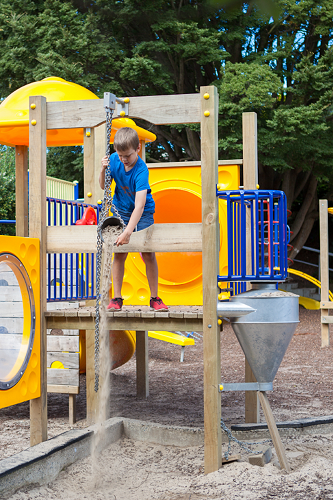 Modular playground incorporating a range of access