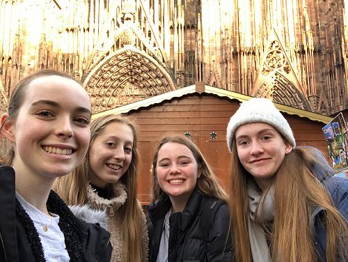 The group at the Christmas market in Strasbourg