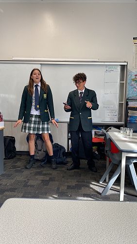 Nicole and Andrea singing