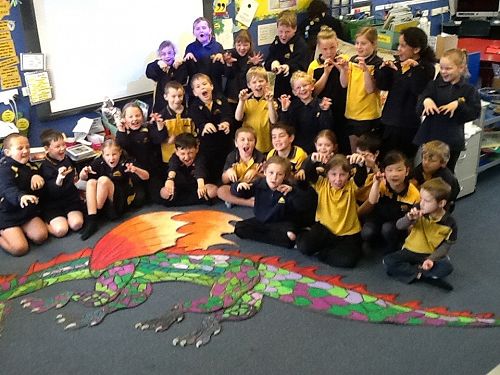 Our BIG dragon we made together.