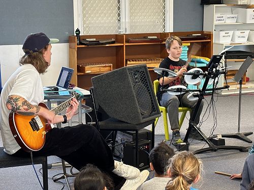 Jamie playing "Smells Like Teen Spirit"