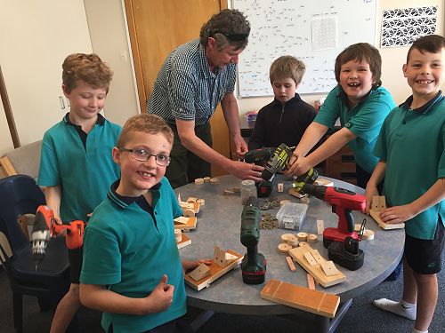 Mini race cars with Jack & his Dad