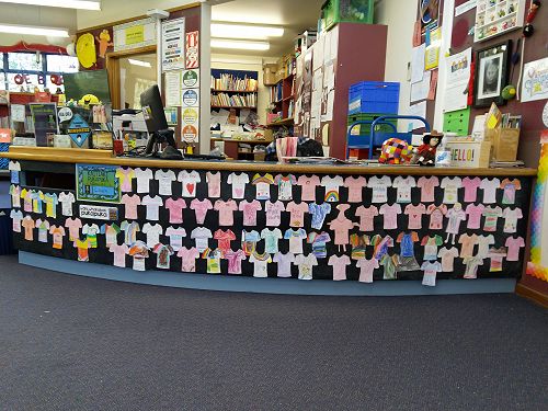 The Library celebrates Pink Shirt Day!