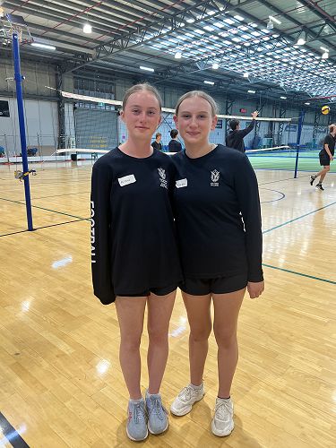 Columba Students engaging in volleyball workshop