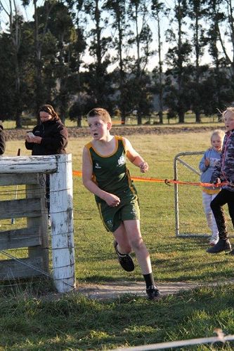 Jed Tisdall competes at the North Otago Primary Schools Cross Country.