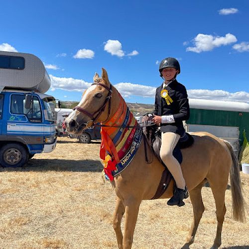 Abbie Cameron-Small competing at the Omakau A&P Show.