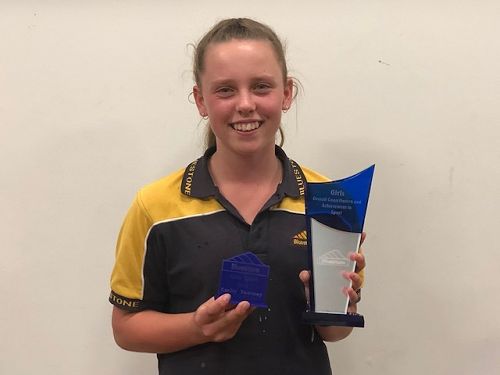 Emily Toomey - winners of the girls sport trophy for overall contribution and achievement in sport. 