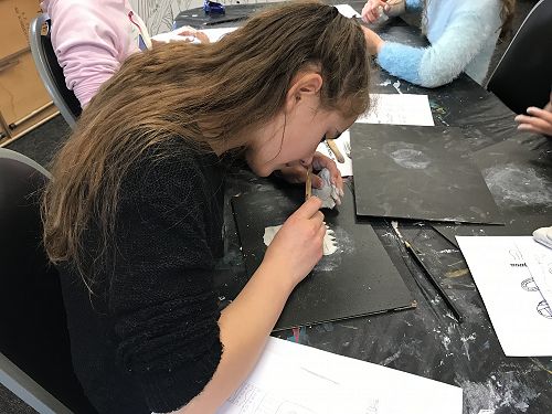 Creating a masterpiece!