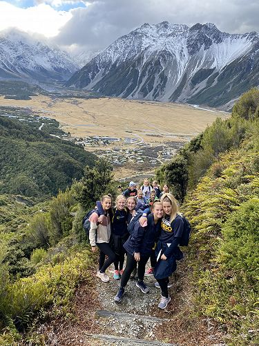 Climbing the Red Tarns track from Mt Cook Village