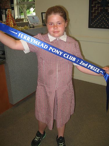 Congratulations to Xanthe K for being awarded 2nd prize at Pony Club!