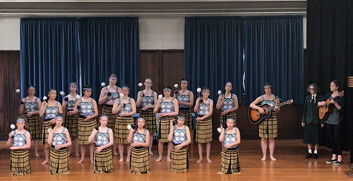 Senior kapa haka performing