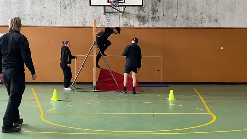 Video: Mr Cummings and Miss Goodman completing the Police Physical test
