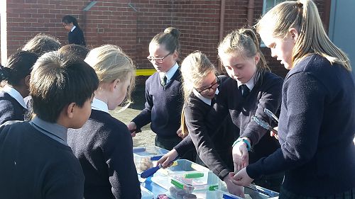 Lots of customers for the bake sale