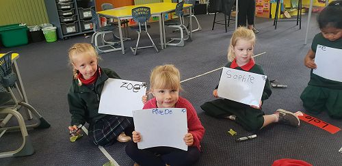 Writing our names