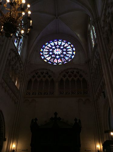 Day 9 One of the rose windows in Burgos Cathedral