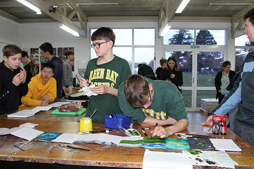 Painting the art block