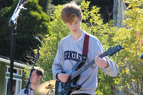 Outdoor Music Concert and Market Stalls