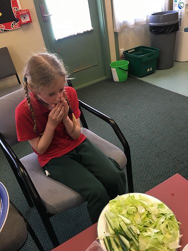 Holly enjoying some Japanese food