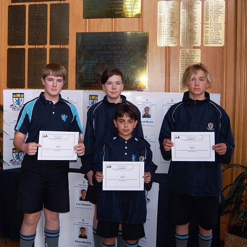 Lou Simmers, Tom Pryor, Hussein Ghanam and  Flint Sherborne-France.