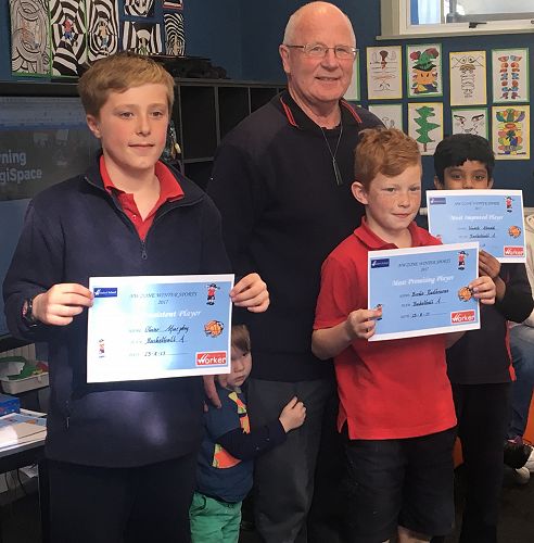 Basketball A - Most Improved Uneeb Ahmed, Most Consistent Oliver Murphy, Most Promising Brodie Radbourne.  