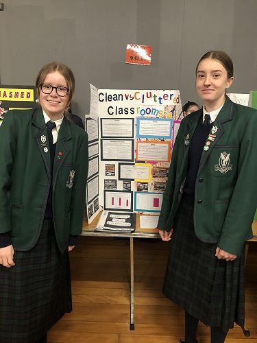 Hannah Hopkins and Alex Duff present their project on classroom environments