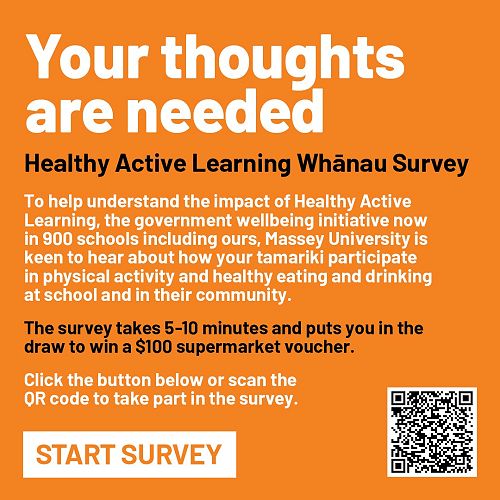 Healthy Active Learning Whānau Survey
