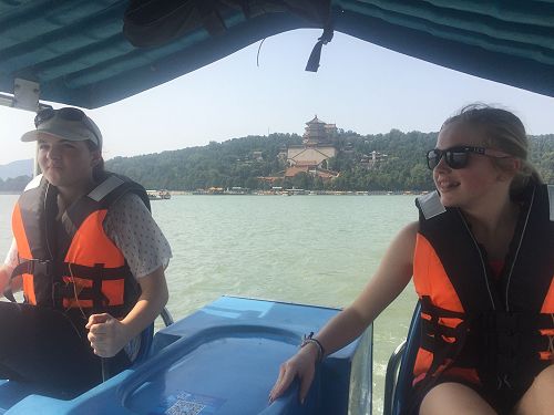 Paddle boating at the Summer Palace