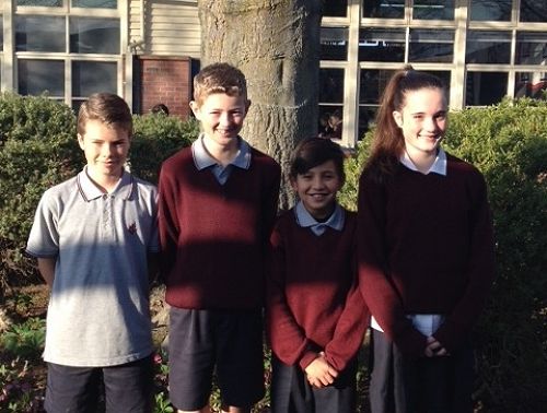 Year 7 Team: Ben MacLennan, Cameron Talbot, Petram Hassanian and Azaria King