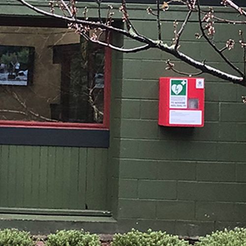 Defibrillator installed