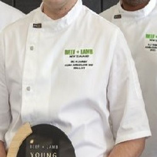 Nic Kearney with Beef and Lamb Senior Ambassador Chef 2022 – 2023 BJ Sebastian from Plume Restaurant, Matakana