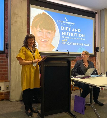 Dr Catherine Wall presenting "Diet and nutrition".