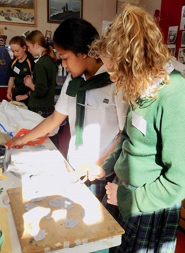 Practicing making seeded hearts.