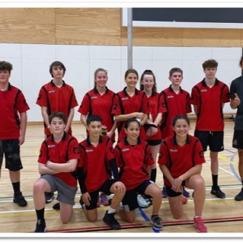 Hagley Korfball Team with coach Carl Chung