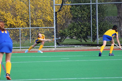 Leila dragging out a penalty corner