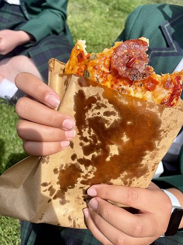 Pizza made with traditional Italian pizza dough