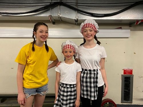 Grace, Poppy and Alice backstage