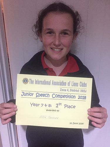 Ellie Senior - Speech competition
