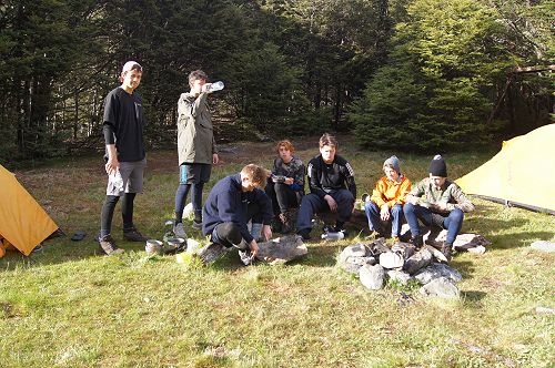 Members of 10JCU at the South Temple campsite