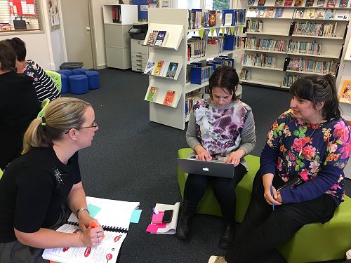 Staff hard at work...