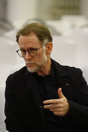 David Howard delivers a keynote at the opening of the “Lipki” International Forum of Young Writers, where 150 young talents meet with senior editors in a series of workshops.

(Photo by UPravda) 