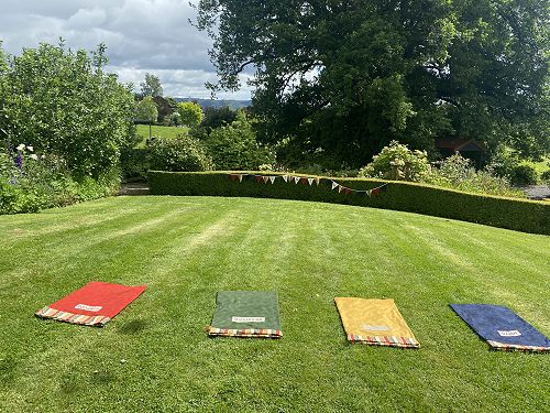 Girton, Bramar, Solway and Iona sacks waiting for the children